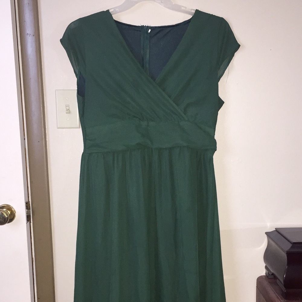 Emerald green dress